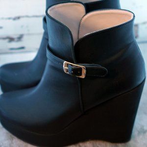 Stella McCartney Platform Wedge Boots, Black